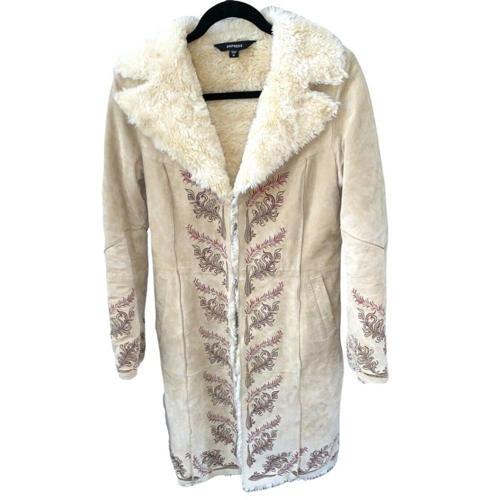 vintage // penny lane almost famous suede faux fur